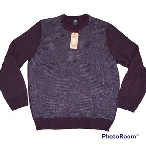 Dockers Burgundy Cabernet & Gray Crewneck Sweater size Large